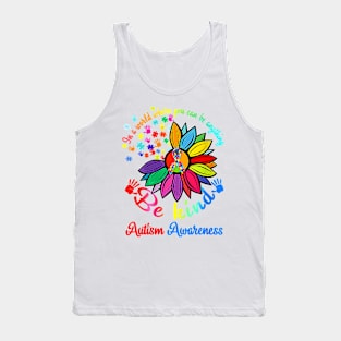 Be Kind Autism Awareness Gift for Birthday, Mother's Day, Thanksgiving, Christmas Tank Top